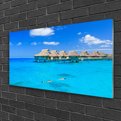 Slika na akrilnem steklu Arhitektura morska voda