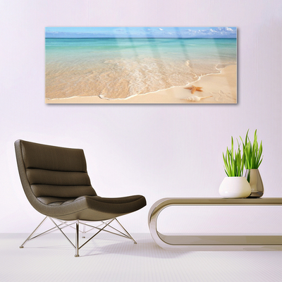 Slika na akrilnem steklu Starfish beach landscape