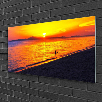 Slika na akrilnem steklu Sun sea beach landscape