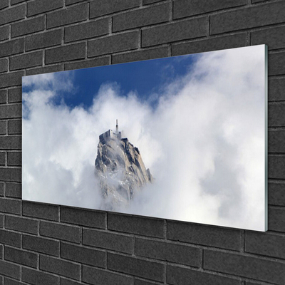 Slika na akrilnem steklu Oblaki mountain landscape
