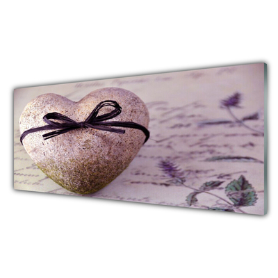 Slika na akrilnem steklu Stone heart art