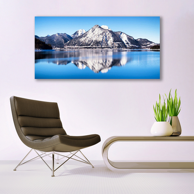 Slika na akrilnem steklu Lake mountains landscape