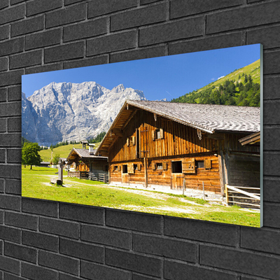 Slika na akrilnem steklu Hiša mountain nature landscape