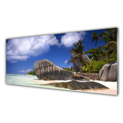 Slika na akrilnem steklu Rocks beach landscape