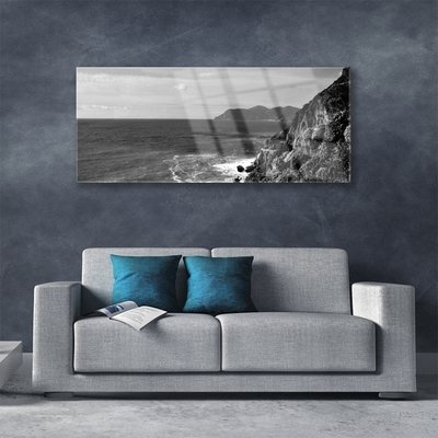 Slika na akrilnem steklu Sea mountain landscape