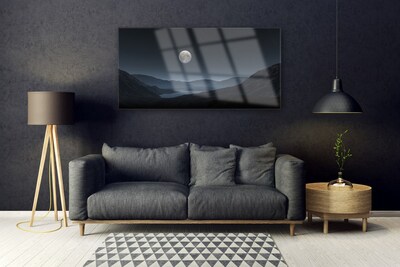 Slika na akrilnem steklu Nočni moon landscape