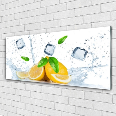 Slika na akrilnem steklu Lemon ice kocke kuhinja