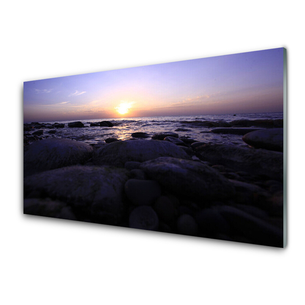 Slika na akrilnem steklu Stones morje landscape