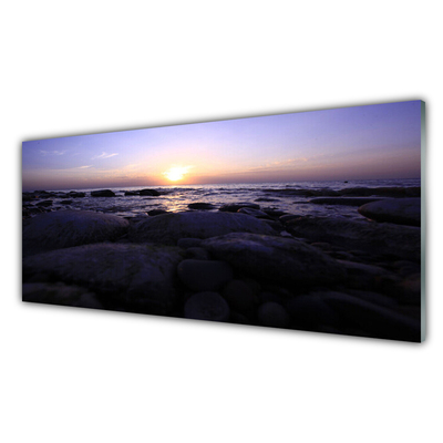 Slika na akrilnem steklu Stones morje landscape