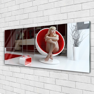 Slika na akrilnem steklu Soba naked woman