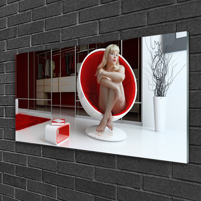 Slika na akrilnem steklu Soba naked woman