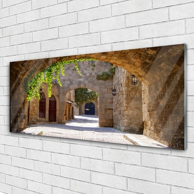 Slika na akrilnem steklu Predor alley arhitektura
