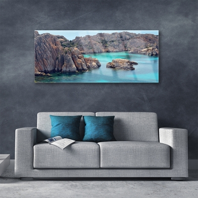 Slika na akrilnem steklu Gulf rocks sea landscape