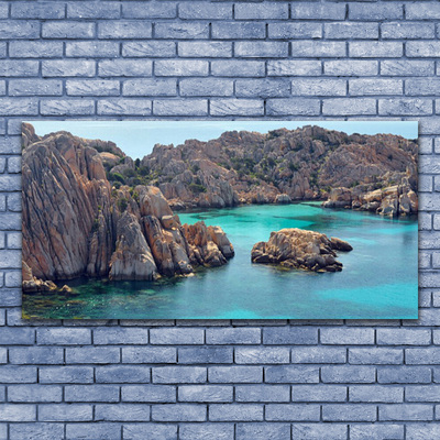 Slika na akrilnem steklu Gulf rocks sea landscape