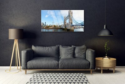 Slika na akrilnem steklu London bridge arhitektura