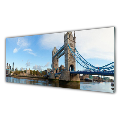 Slika na akrilnem steklu London bridge arhitektura