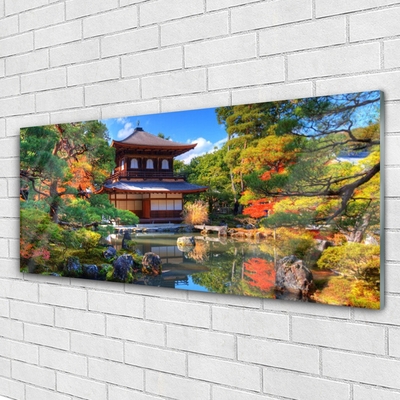 Slika na akrilnem steklu Landscape vrt japonska