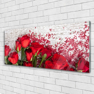 Slika na akrilnem steklu Roses flowers rastlin