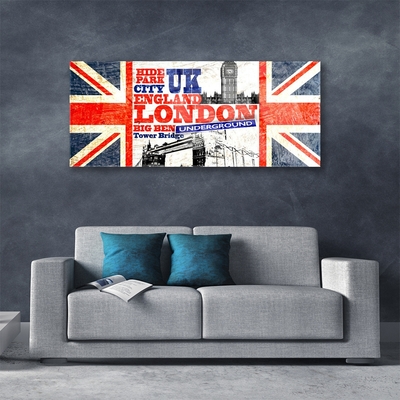 Slika na akrilnem steklu London flag art