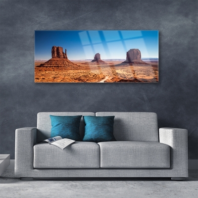 Slika na akrilnem steklu Desert mountain landscape