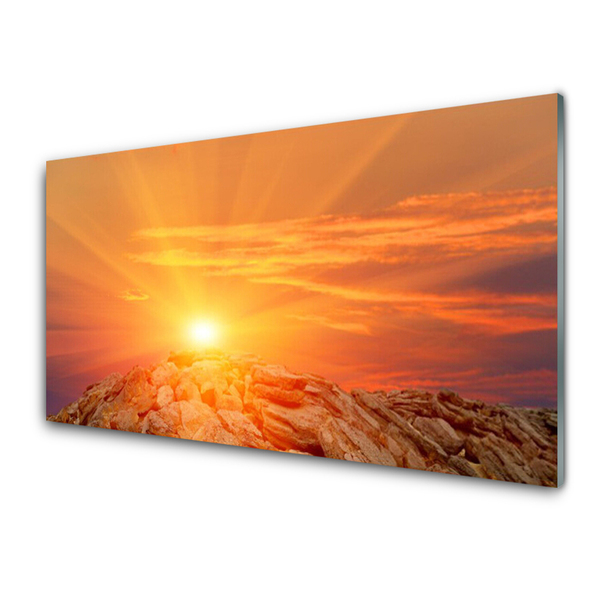 Slika na akrilnem steklu Sun sky mountain landscape