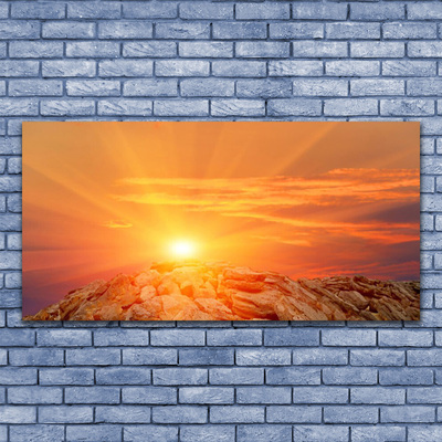 Slika na akrilnem steklu Sun sky mountain landscape