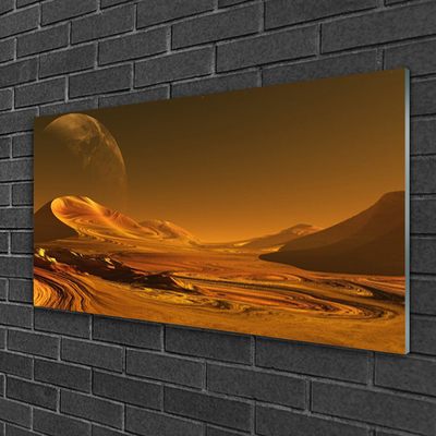 Slika na akrilnem steklu Desert landscape vesolje