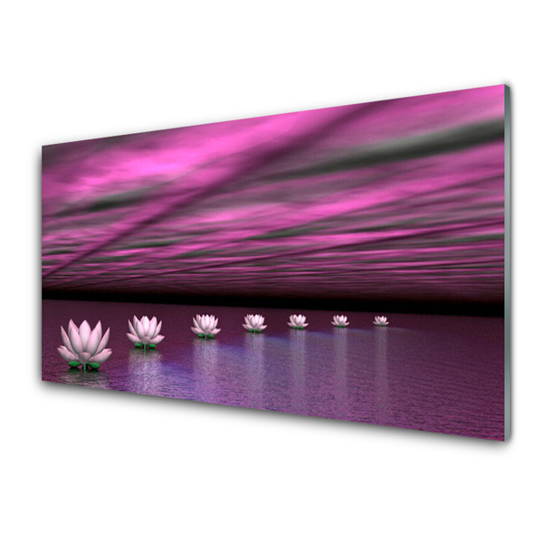 Slika na akrilnem steklu Rože narava voda rastlin