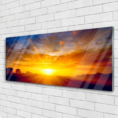 Slika na akrilnem steklu Sun sky landscape