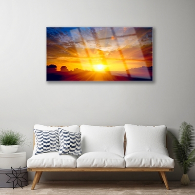 Slika na akrilnem steklu Sun sky landscape
