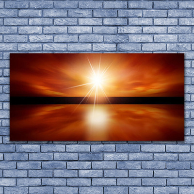 Slika na akrilnem steklu Sun sky voda pokrajina