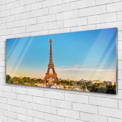 Slika na akrilnem steklu Eifflov stolp pariz mesta