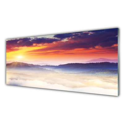 Slika na akrilnem steklu Sun mountain landscape
