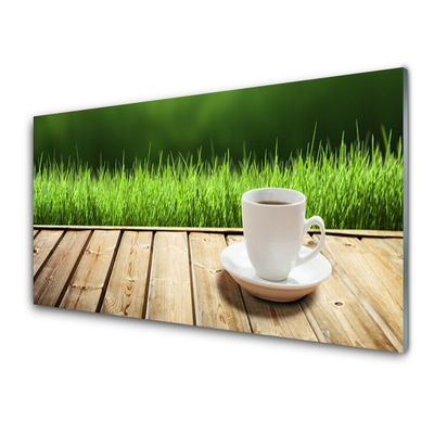 Slika na akrilnem steklu Grass les narava mug