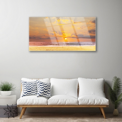 Slika na akrilnem steklu Sea beach sun landscape