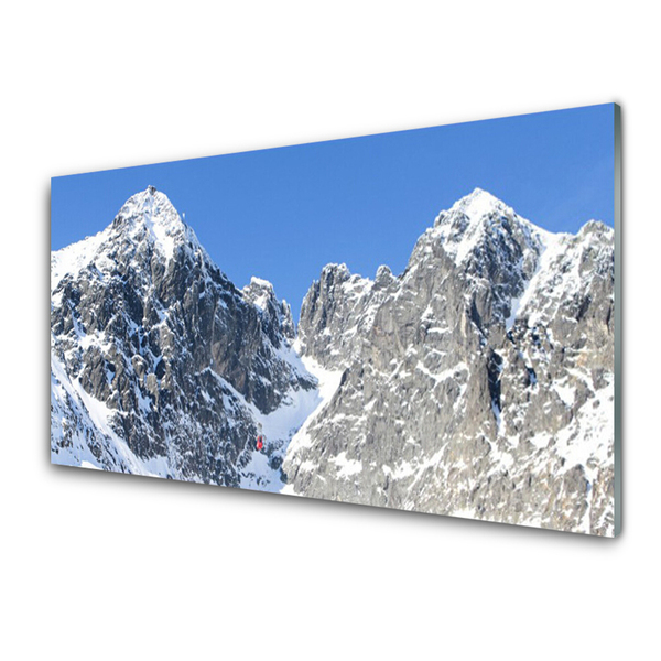 Slika na akrilnem steklu Snow mountain landscape