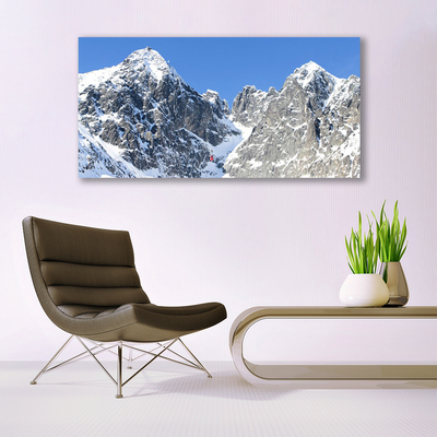 Slika na akrilnem steklu Snow mountain landscape