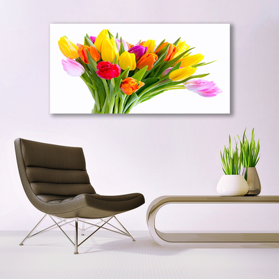 Slika na akrilnem steklu Tulipani cvetovi rastlin