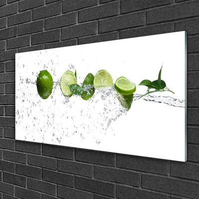 Slika na akrilnem steklu Lime vode kuhinja