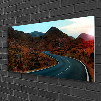 Slika na akrilnem steklu Desert mountain road
