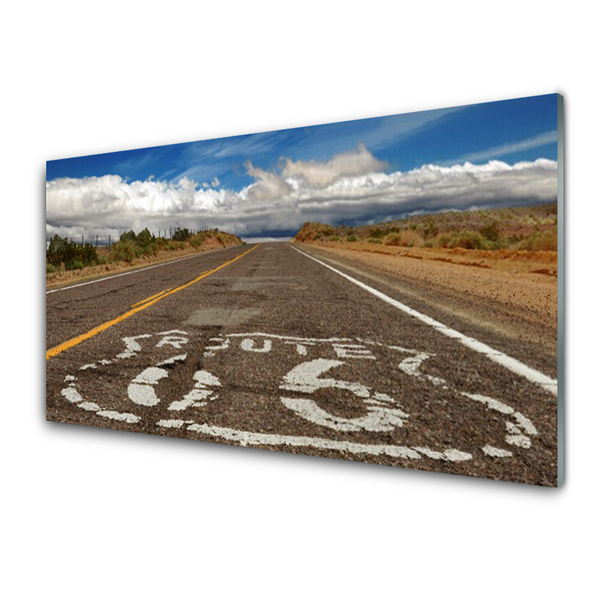 Slika na akrilnem steklu Way of desert highway