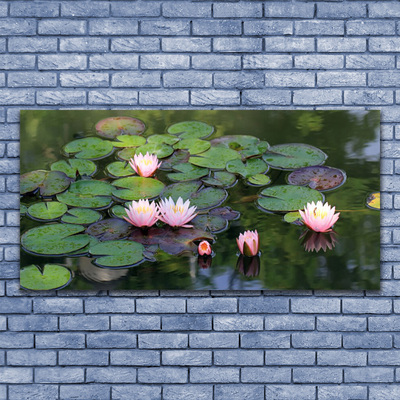 Slika na akrilnem steklu Voda lily pond narava