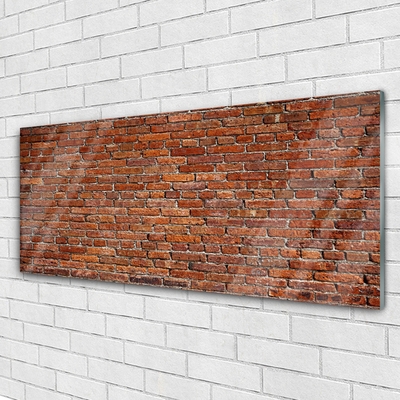 Slika na akrilnem steklu Brick wall opeke v zidu