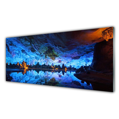 Slika na akrilnem steklu Ledenik jama svetlobe