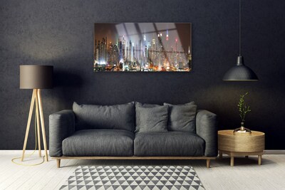 Slika na akrilnem steklu Nočni new york city