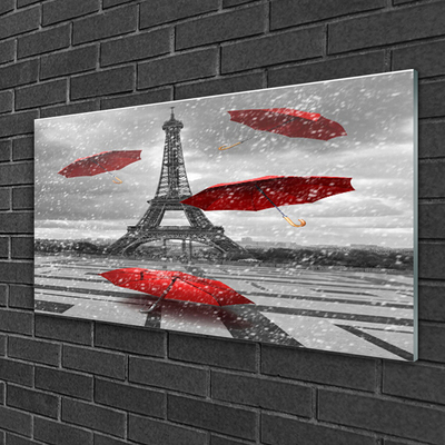 Slika na akrilnem steklu Eifflov stolp v parizu umbrella
