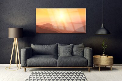 Slika na akrilnem steklu Sun mountain landscape