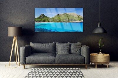 Slika na akrilnem steklu Sea mountain landscape