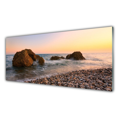 Slika na akrilnem steklu Obala rocks waves morje
