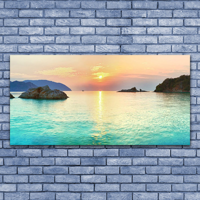 Slika na akrilnem steklu Sun rocks sea landscape